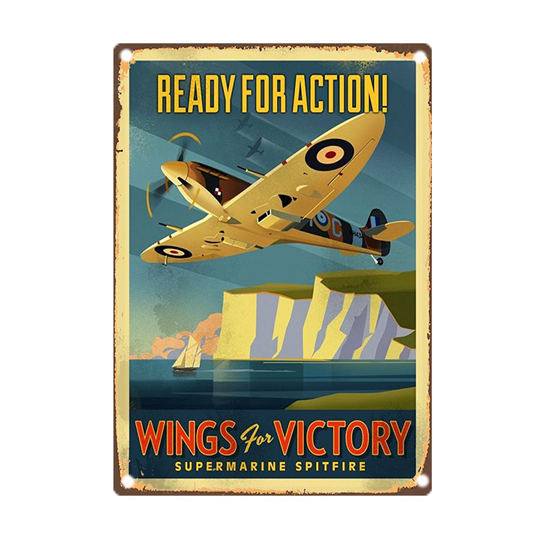 Home Office British - CIFBUY Décoration murale en métal vintage