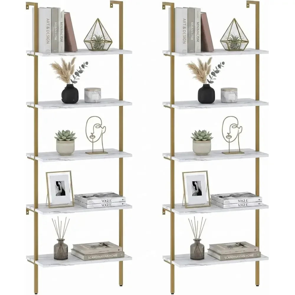 Home Office Industrial Style - Étagère murale en bois à 5
