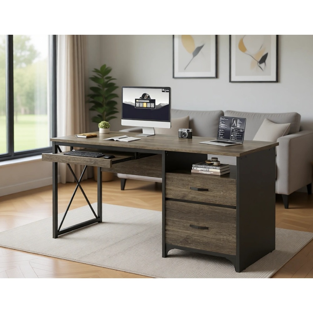 Home Office Industrial Style - Bureau de style industriel de 55