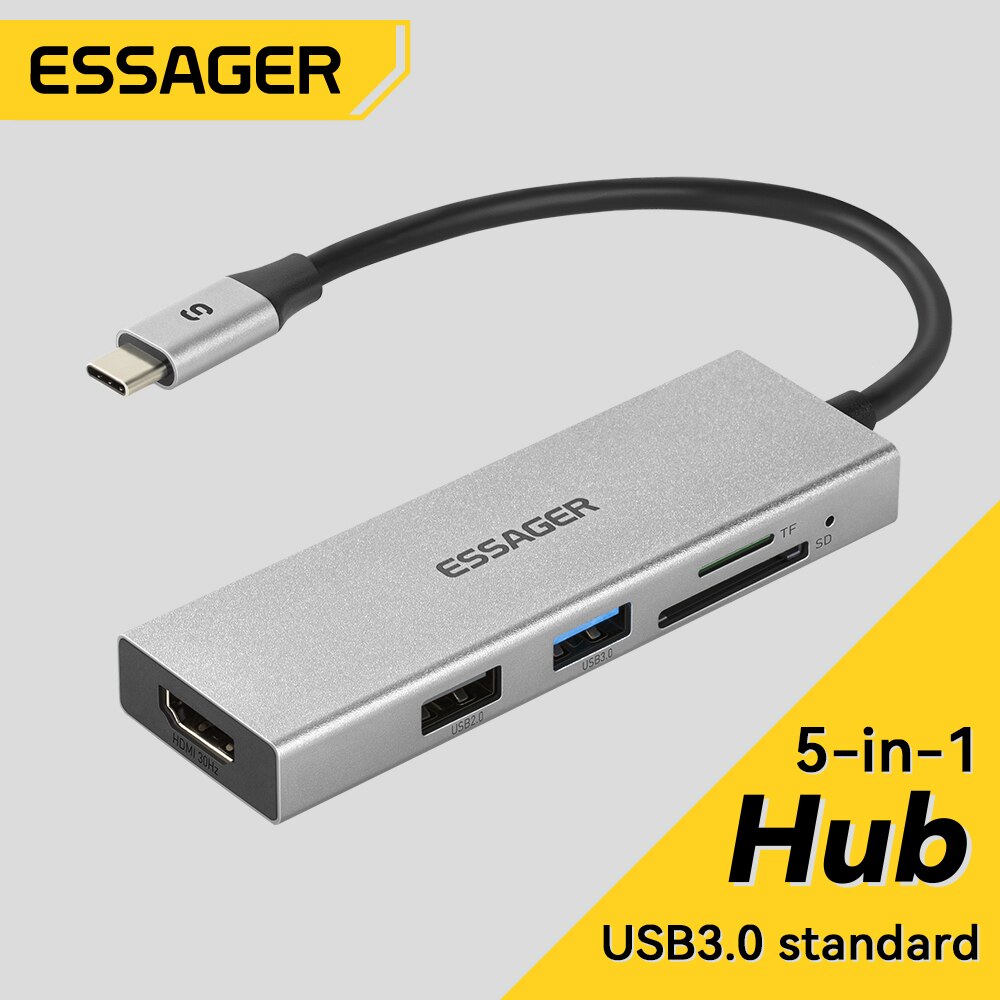 Home Office For Mac - Essager 5 en 1 USB C