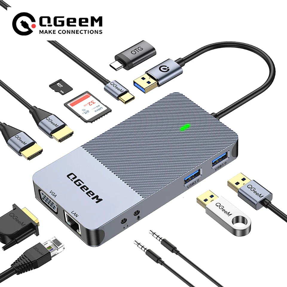Home Office For Mac - Station d'accueil USB 3.0 QGeeM, Hub
