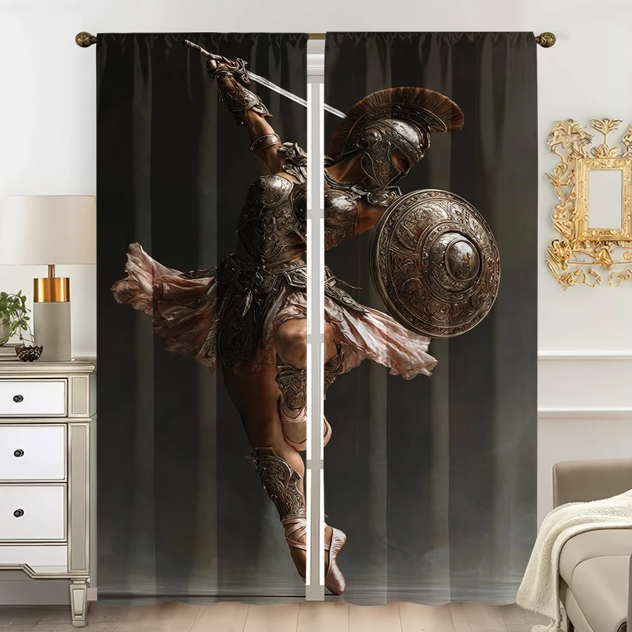 Home Office Of Amazon - Rideaux Amazon Guerrier Spectaculaire, 2 pièces,
