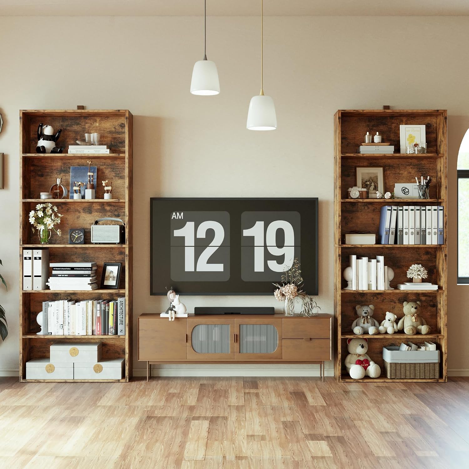 Ensemble de 2 étagères hautes, - Home Office Industrial Style avis et prix