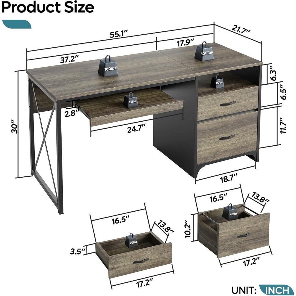 Bureau de style industriel de  - Home Office Industrial Style avis et prix