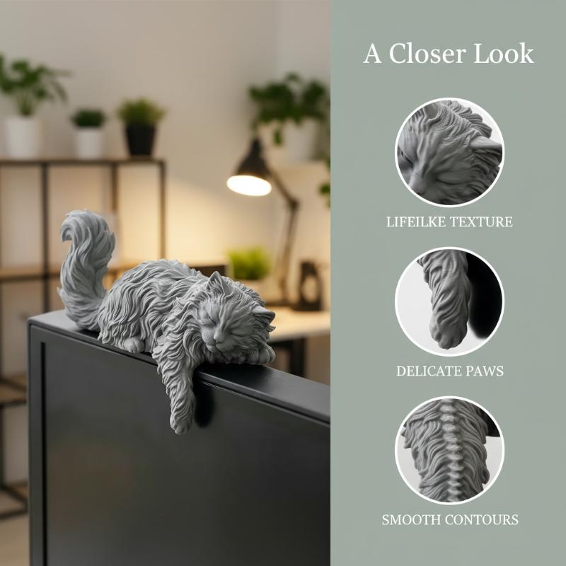 Figurine de chat endormi à poi - Home Office Gif avis et prix