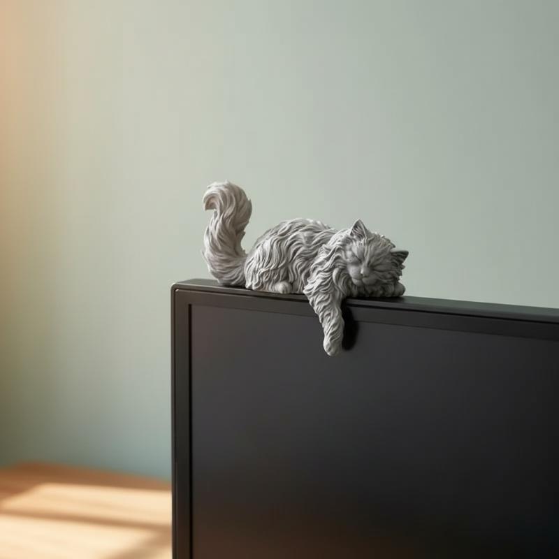 Figurine de chat endormi à poi - Home Office Gif avis et prix
