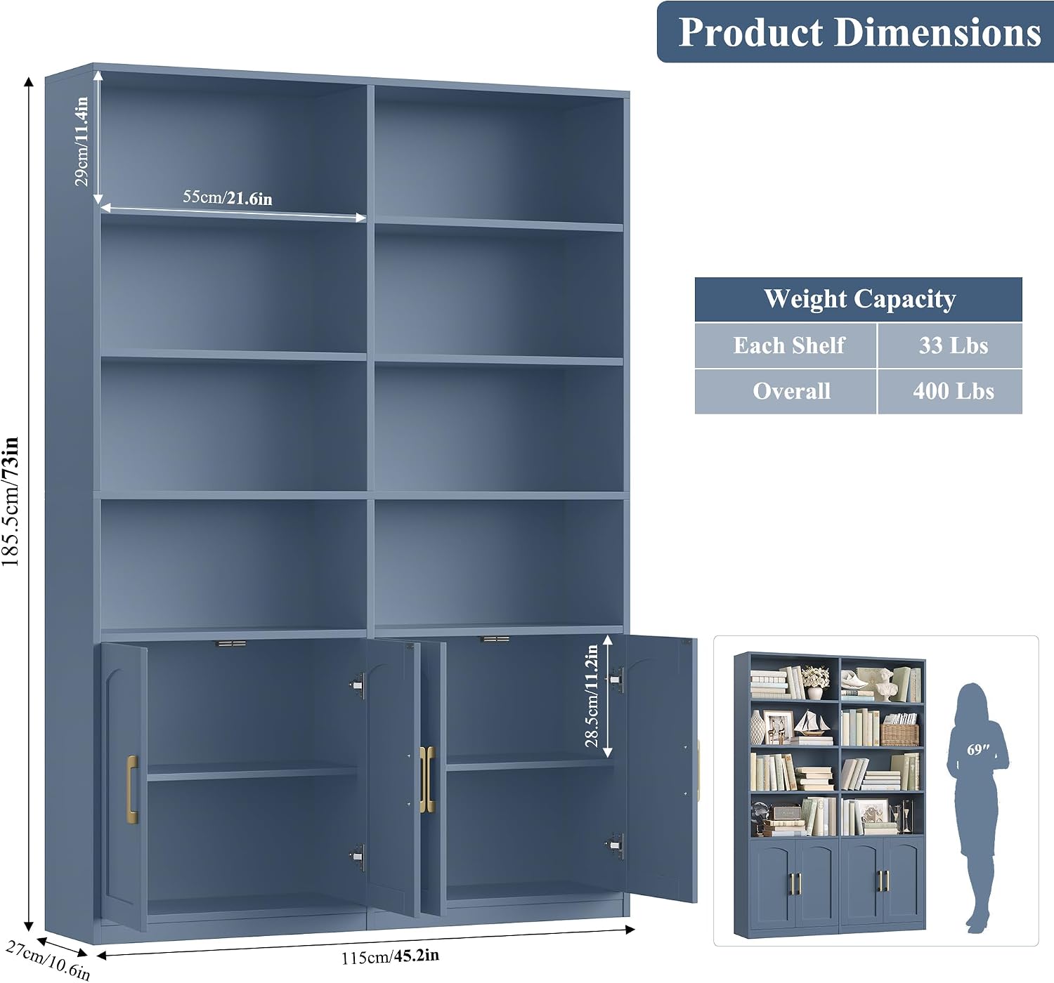 Étagère à livres double largeu - Home Office Industrial Style avis et prix