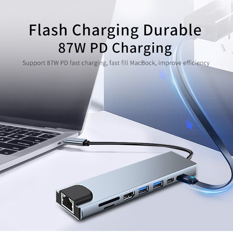 Adaptateur USB 8 en 1 Type C 3 - Home Office For Mac avis et prix