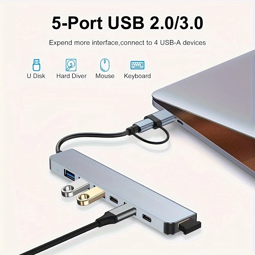 Hub USB3.0 2 en 1, 7 ports, ex - Home Office For Mac avis et prix