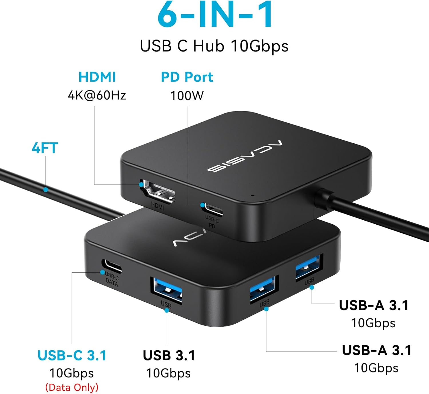 ACASIS USB C Hub 6 en 1 adapta - Home Office For Mac avis et prix