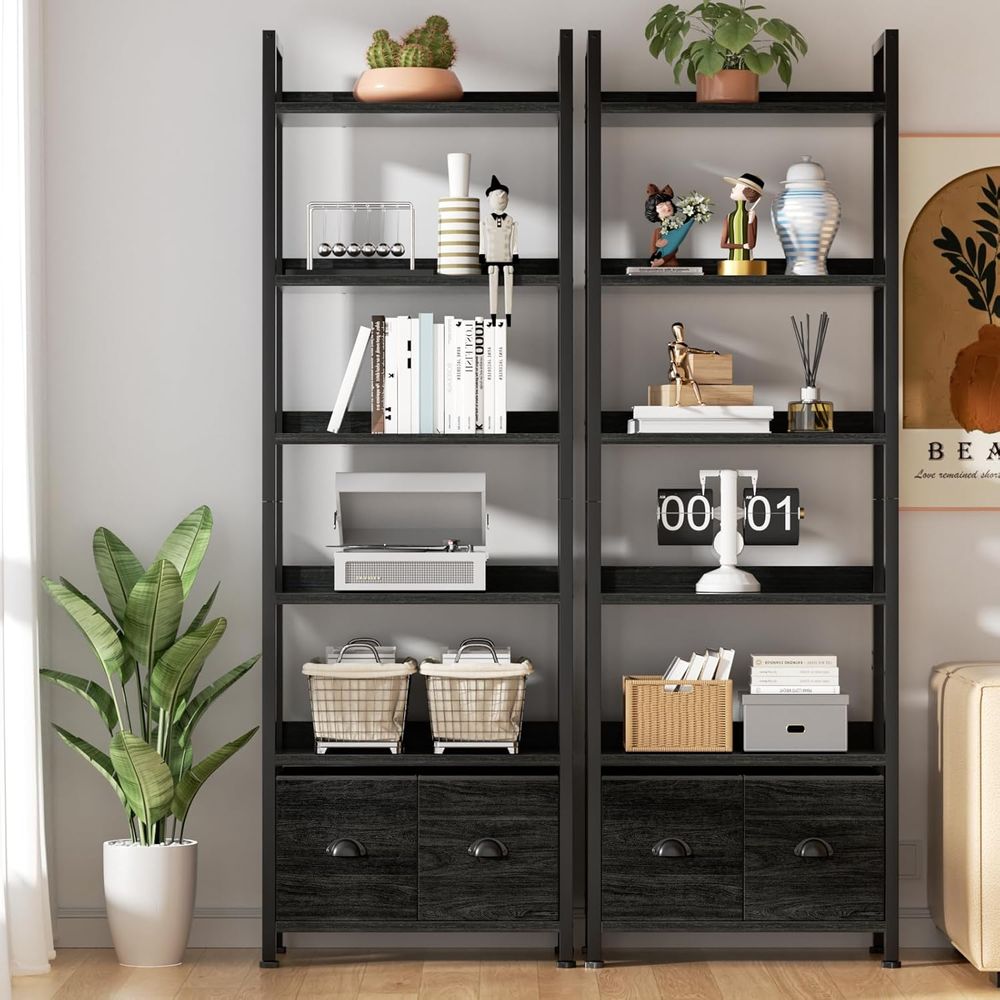 Bibliothèque haute à 6 niveaux - Home Office Industrial Style avis et prix